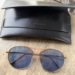 GENTLE MONSTER Gold and Blue Sunglasses